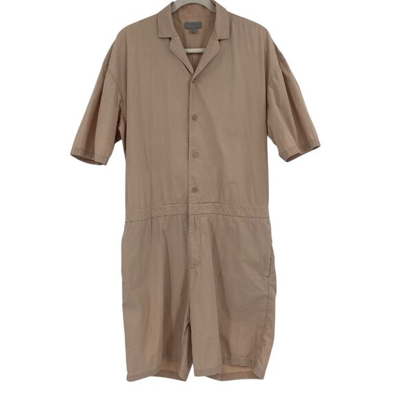 COS Small Beige Oversized Playsuit Romper Minimalist Quiet Luxury Old Money - Picture 1 of 16